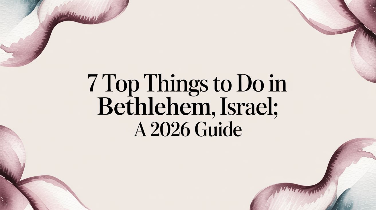 7 Top Things to Do in Bethlehem, Israel: A 2026 Guide
